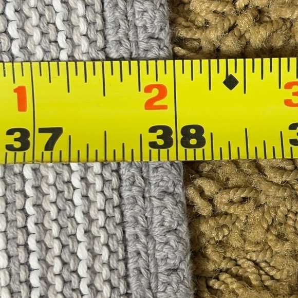 Pottery Barn Kids Stripe Knit Stroller Blankets Set of 2 Baby Boy Grey Blue - Picture 10 of 13